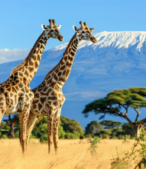 Safari en Tanzanie avec girafes